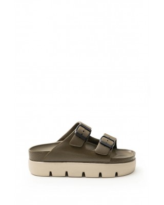 Γυναικείες χακί - μπεζ παντόφλες - Ateneo 104  Sea Sandals 