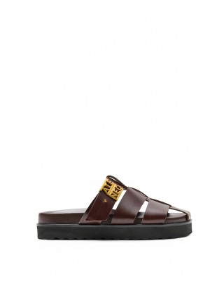 Γυναικεία καφέ δερμάτινα σανδάλια - Ateneo 51316 Γυναικεία καφέ δερμάτινα σανδάλια - Ateneo 51316