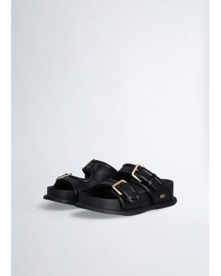 Γυναικείο μαύρο σανδάλι με αγκράφες - Liu Jo Loren09 SA5127EX014