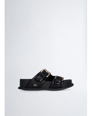 Γυναικείο μαύρο σανδάλι με αγκράφες - Liu Jo Loren09 SA5127EX014