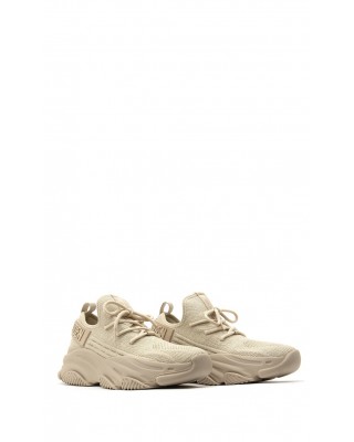 Γυναικεία μπεζ-χρυσό υφασμάτινα sneakers - Steve Madden Protege-e Γυναικεία μπεζ-χρυσό υφασμάτινα sneakers - Steve Madden Protege-e
