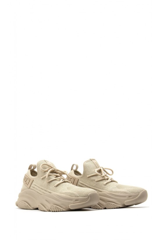 Γυναικεία μπεζ-χρυσό υφασμάτινα sneakers - Steve Madden Protege-e Γυναικεία μπεζ-χρυσό υφασμάτινα sneakers - Steve Madden Protege-e