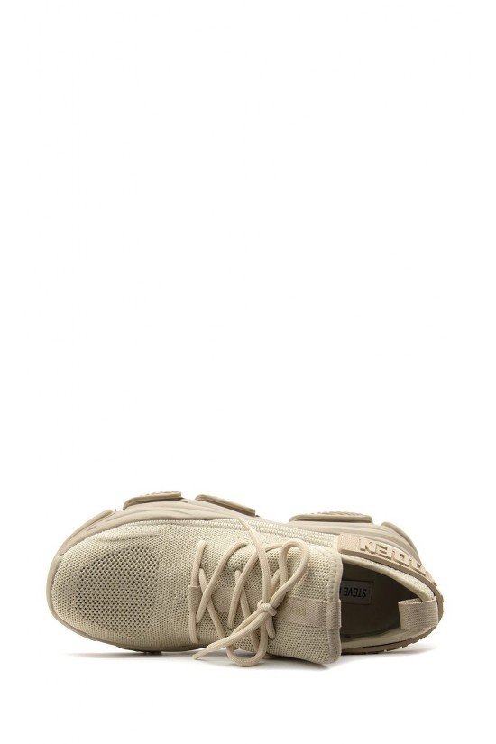 Γυναικεία μπεζ-χρυσό υφασμάτινα sneakers - Steve Madden Protege-e Γυναικεία μπεζ-χρυσό υφασμάτινα sneakers - Steve Madden Protege-e