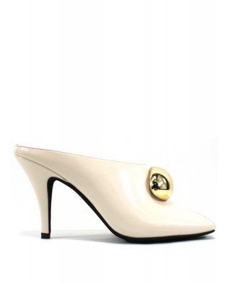 Γυναικεία μπεζ ψηλοτάκουνα mules - Jeffrey Campbell Cheeky-O 0101004219