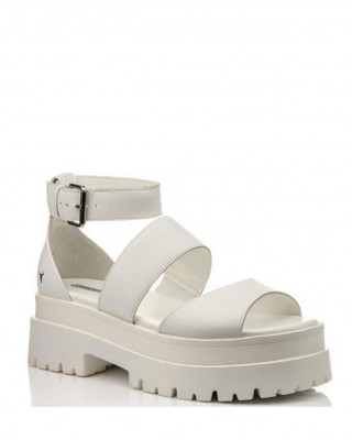 Γυναικεία λευκά δερμάτινα σανδάλια - WindsorSmith Thrilled 0112000665  Γυναικεία λευκά δερμάτινα σανδάλια - WindsorSmith Thrilled 0112000665