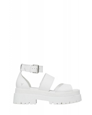 Γυναικεία λευκά δερμάτινα σανδάλια - WindsorSmith Thrilled 0112000665  Γυναικεία λευκά δερμάτινα σανδάλια - WindsorSmith Thrilled 0112000665