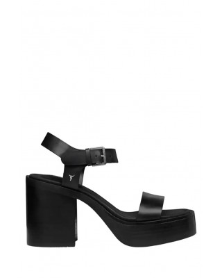 Γυναικεία μαύρα ψηλοτάκουνα πέδιλα - Windsorsmith Bloomed 0112001022 Γυναικεία μαύρα ψηλοτάκουνα πέδιλα - Windsorsmith Bloomed 0112001022