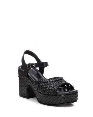Γυναικείο μαύρο δερμάτινο πλεκτό πέδιλο - Carmela 161637 Γυναικείο μαύρο δερμάτινο πλεκτό πέδιλο - Carmela 161637