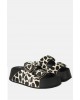 Γυναικεία δερμάτινα σανδάλια animal print - MR 8400015