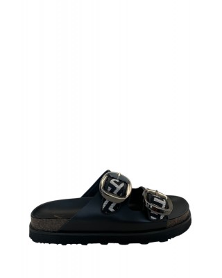 Γυναικείο δίχρωμο δερμάτινο σανδάλι - MIRA 84400009