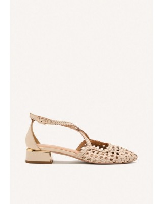 Γυναικεία δερμάτινα πλεκτά πέδιλα με χαμηλό τακούνι - Gioseppo Brillion Off White 75560 Γυναικεία δερμάτινα πλεκτά πέδιλα με χαμηλό τακούνι - Gioseppo Brillion Off White 75560