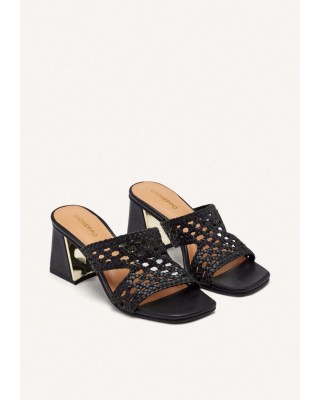 Γυναικεία μαύρα δερμάτινα mules - Gioseppo Kewaunee 75128 Γυναικεία μαύρα δερμάτινα mules - Gioseppo Kewaunee 75128