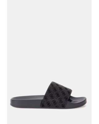 Ανδρικές μαύρες παντόφλες με λογότυπο - Guess Tokyo FMGTOJFAB19 Ανδρικές μαύρες παντόφλες με λογότυπο - Guess Tokyo FMGTOJFAB19