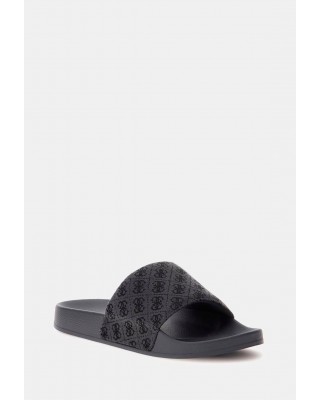 Ανδρικές μαύρες παντόφλες με λογότυπο - Guess Tokyo FMGTOJFAB19 Ανδρικές μαύρες παντόφλες με λογότυπο - Guess Tokyo FMGTOJFAB19