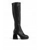 Mαύρες Γυναικείες Μπότες με Εκκεντρικό Τακούνι  -010100335200137