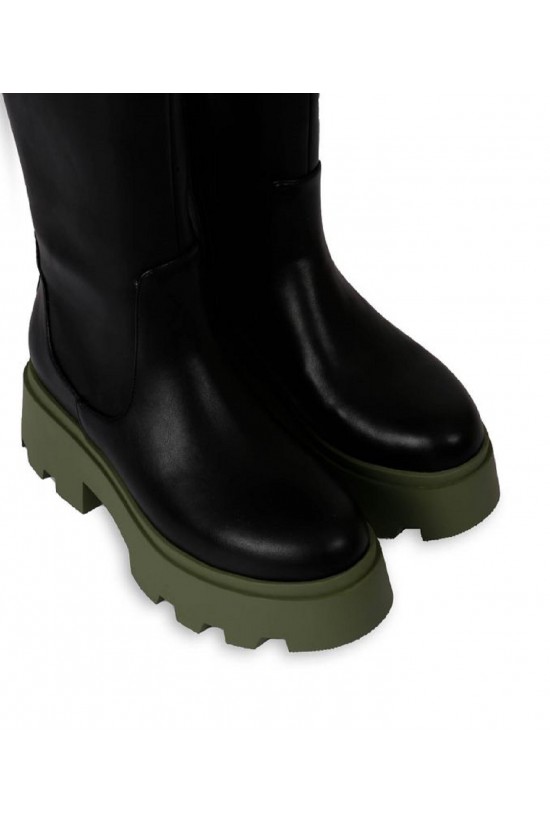 Gralingen women's straight green knee-high boots- Gioseppo 67489