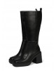 Goeblange women's straight black knee-high boots - gioseppo 67494 Goeblange women's straight black knee-high boots - gioseppo 67494
