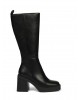 Goeblange women's straight black knee-high boots - gioseppo 67494