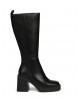 Goeblange women's straight black knee-high boots - gioseppo 67494 Goeblange women's straight black knee-high boots - gioseppo 67494