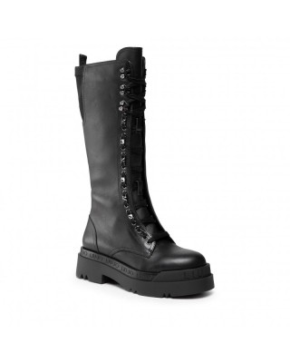 Black Leather Boots Liu Jo -SF1067 P0102