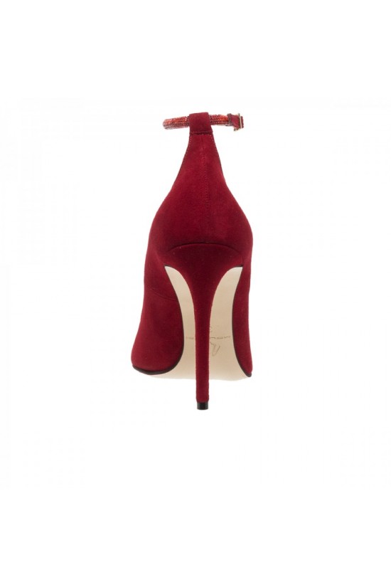 Mourtzi Red Suede Heels With Barrette - 10/1004121