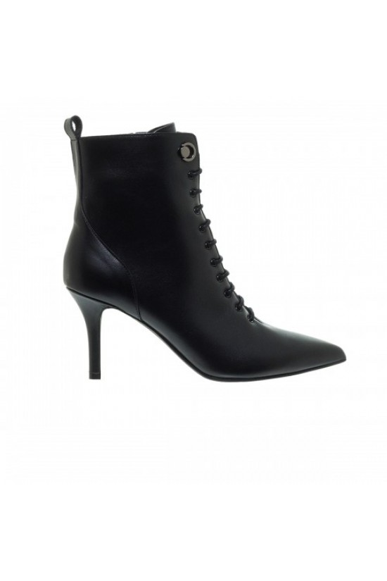 Black Women's Leather Boots - 7/71407
