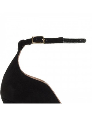 Μαύρες Suede Γόβες με μπαρέτα Mourtzi - 10/1004121 Μαύρες Suede Γόβες με μπαρέτα Mourtzi - 10/1004121