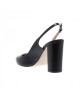 Black leather Mourtzi heels - Slingback 85/853K02