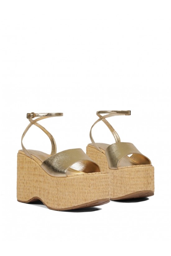 Γυναικεία μεταλλική χρυσή πλατφόρμα - Schutz S2249200010004