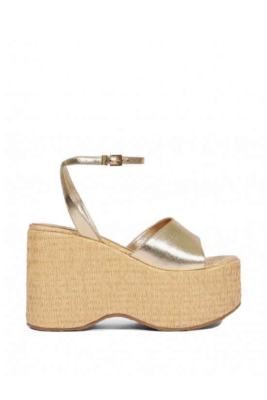 Γυναικεία μεταλλική χρυσή πλατφόρμα - Schutz S2249200010004