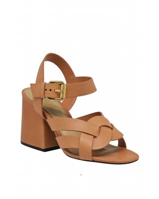 Γυναικεία καφέ δερμάτινα πέδιλα - Schutz S2056201710007