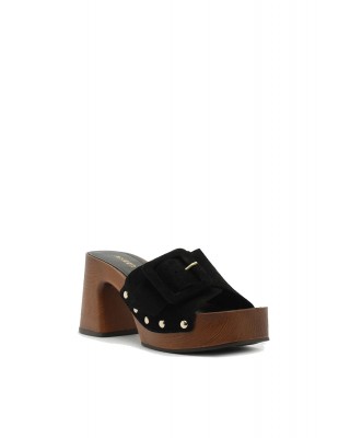 Γυναικεία μαύρα σουέτ τσόκαρα - Arezzo A1389600060002