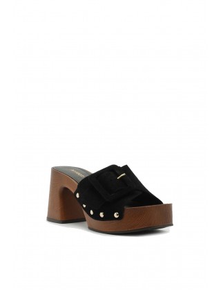 Γυναικεία μαύρα σουέτ τσόκαρα - Arezzo A1389600060002