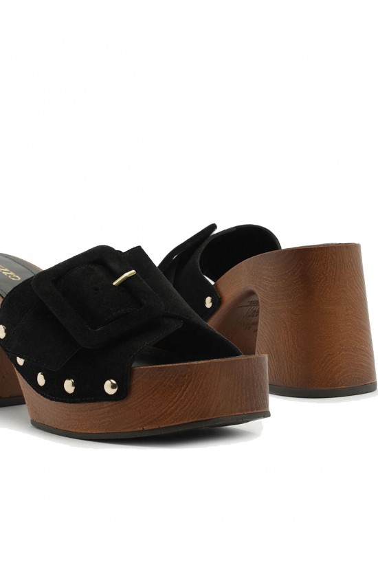 Γυναικεία μαύρα σουέτ τσόκαρα - Arezzo A1389600060002