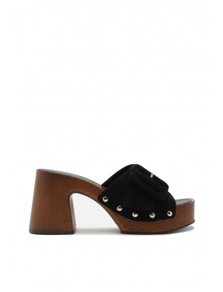 Γυναικεία μαύρα σουέτ τσόκαρα - Arezzo A1389600060002