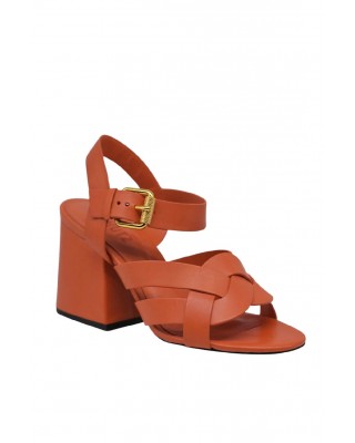 Women's orange leather sandals - Schutz S2056201710003