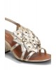 Γυναικεία χρυσά δερμάτινα πέδιλα - Arezzo Gold A12463007003U