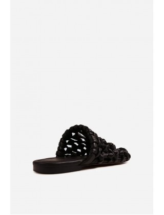 Γυναικεία μαύρα δερμάτινα mules - Bronx Ann-aya 85093