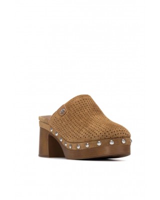 Γυναικεία δερμάτινα camel clogs - Carmela 163283