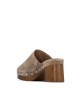 Γυναικεία δερμάτινα taupe clogs - Carmela 163283 Γυναικεία δερμάτινα taupe clogs - Carmela 163283