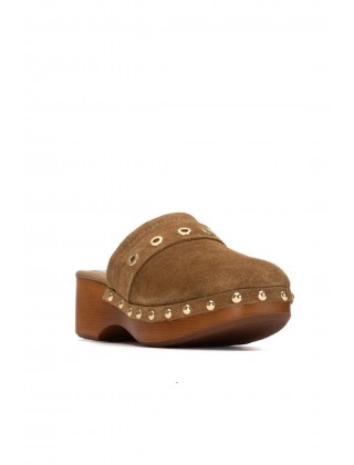 Γυναικεία camel σουέτ glogs - Carmela 163255