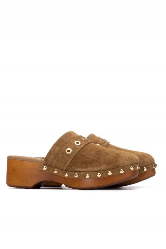 Γυναικεία camel σουέτ glogs - Carmela 163255