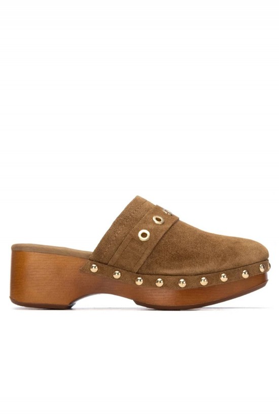 Γυναικεία camel σουέτ glogs - Carmela 163255