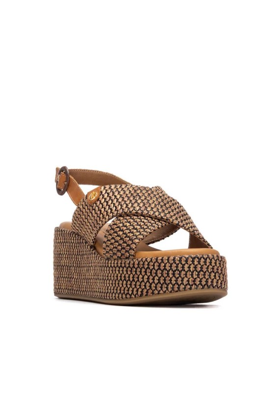 Γυναικεία camel πλεκτή πλατφόρμα - Carmela 163234