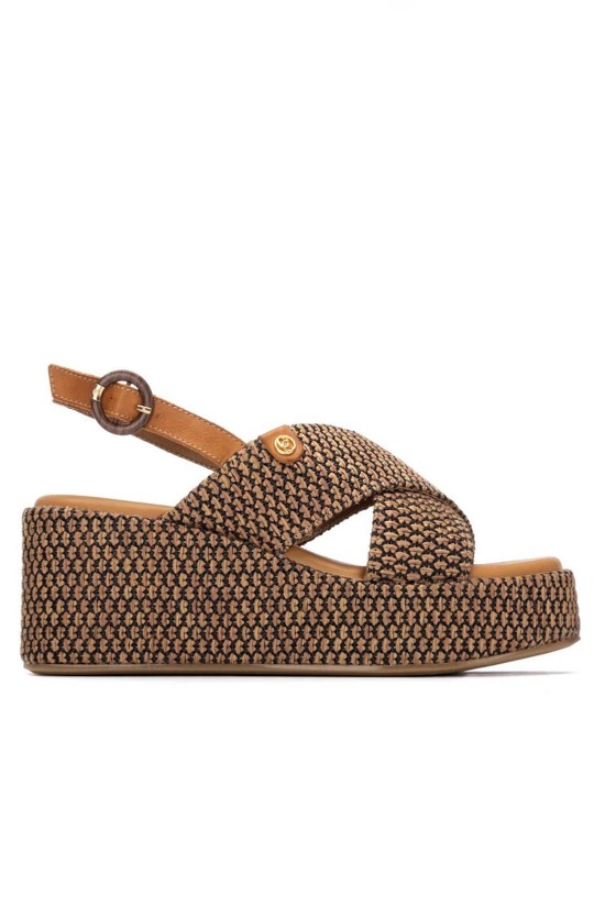 Γυναικεία camel πλεκτή πλατφόρμα - Carmela 163234