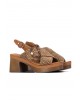Γυναικείο καφέ πλεκτό πέδιλο - Carmela 163457