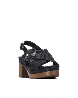 Γυναικείο μαύρο πλεκτό πέδιλο - Carmela 163157