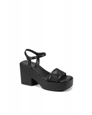 Γυναικεία μαύρα πέδιλα με χοντρό τακούνι - DKNY Mavelle K2699442 Γυναικεία μαύρα πέδιλα με χοντρό τακούνι - DKNY Mavelle K2699442