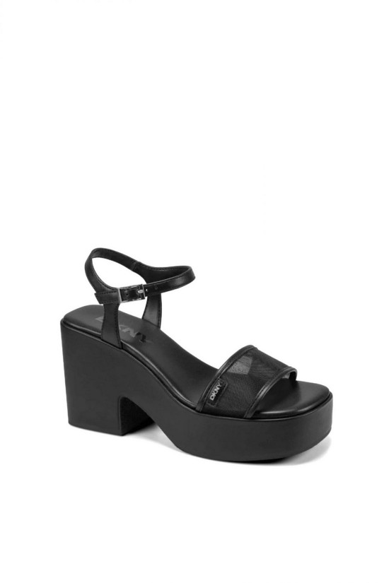 Γυναικεία μαύρα πέδιλα με χοντρό τακούνι - DKNY Mavelle K2699442
