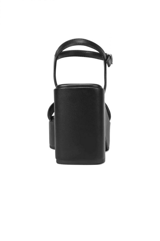 Γυναικεία μαύρα πέδιλα με χοντρό τακούνι - DKNY Mavelle K2699442